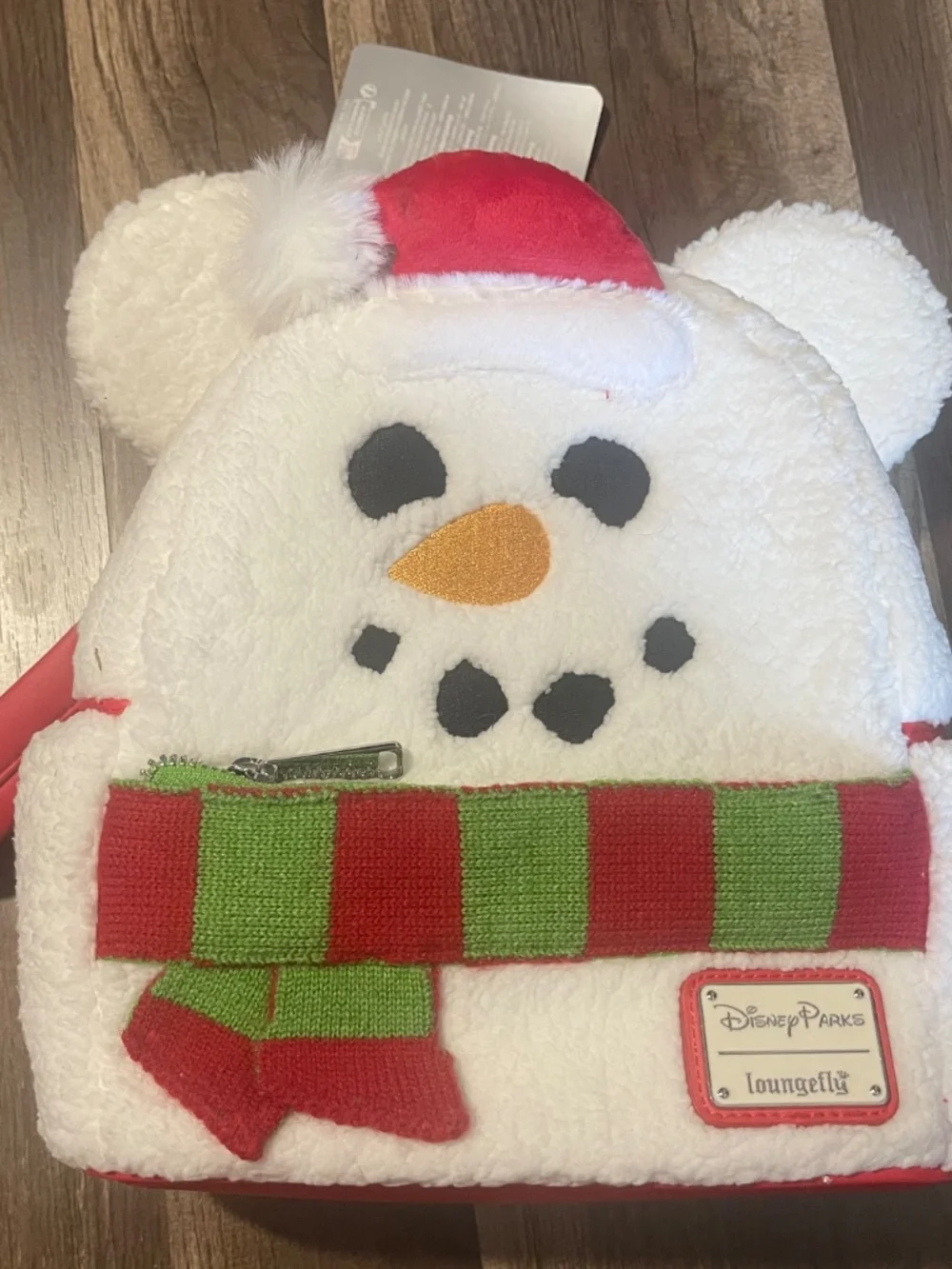 Disney Fuzzy Mickey snowman mini backpack
